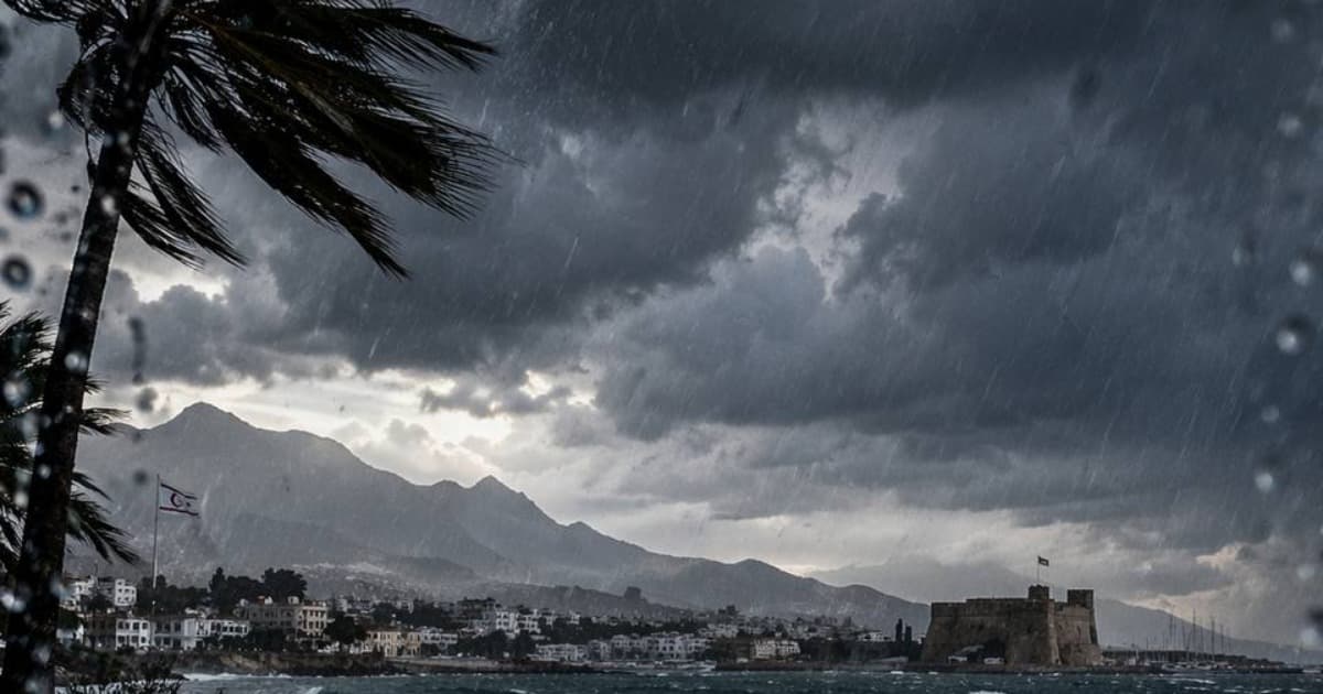 Meteoroloji Dairesi'nden KKTC için sağanak yağış uyarısı yapıldı