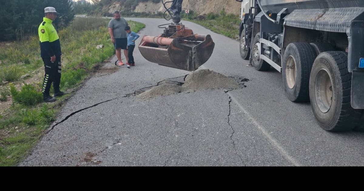 Kantara Yolunda Yol Çökmesi Nedeniyle Sürücülere Uyarı
