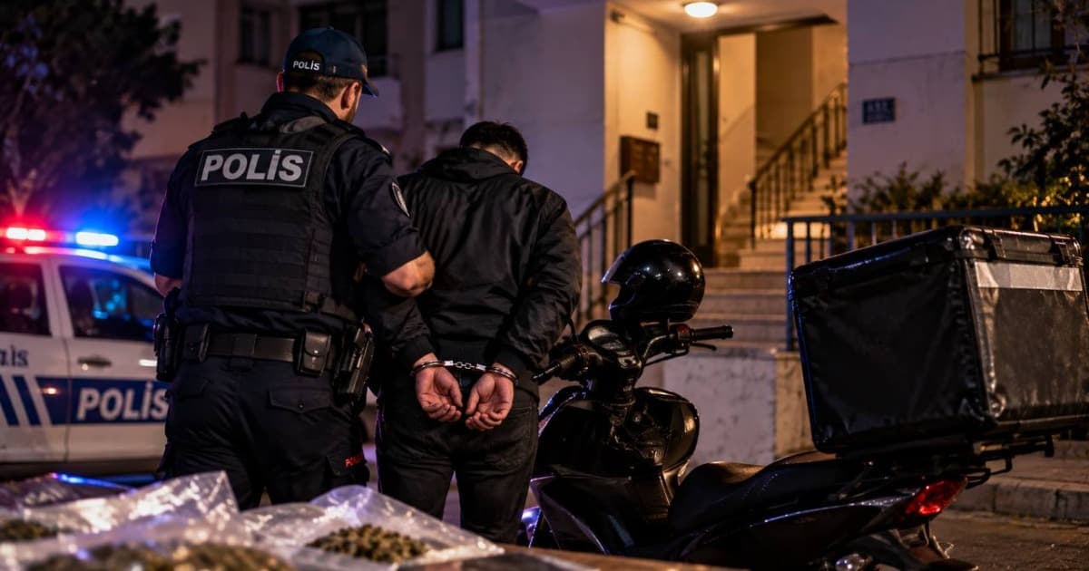 Hamitköy'de uyuşturucu kuryesine suçüstü baskın yapıldı