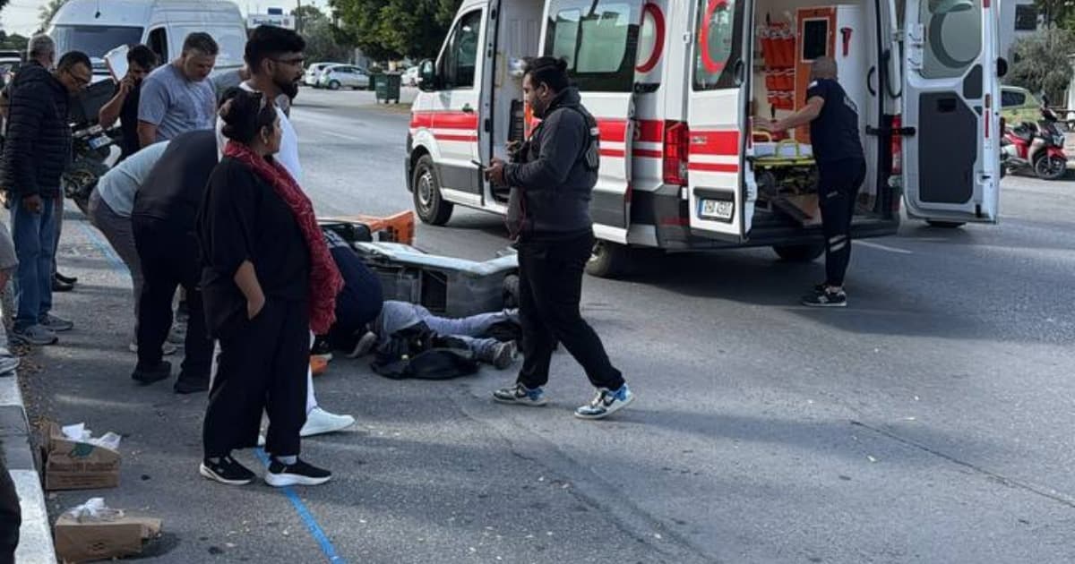 Girne Karaoğlanoğlu Caddesi'nde meydana gelen motosiklet kazası sonucu bir kişi yaralandı